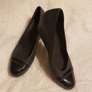 Women's Black Wedge Croc